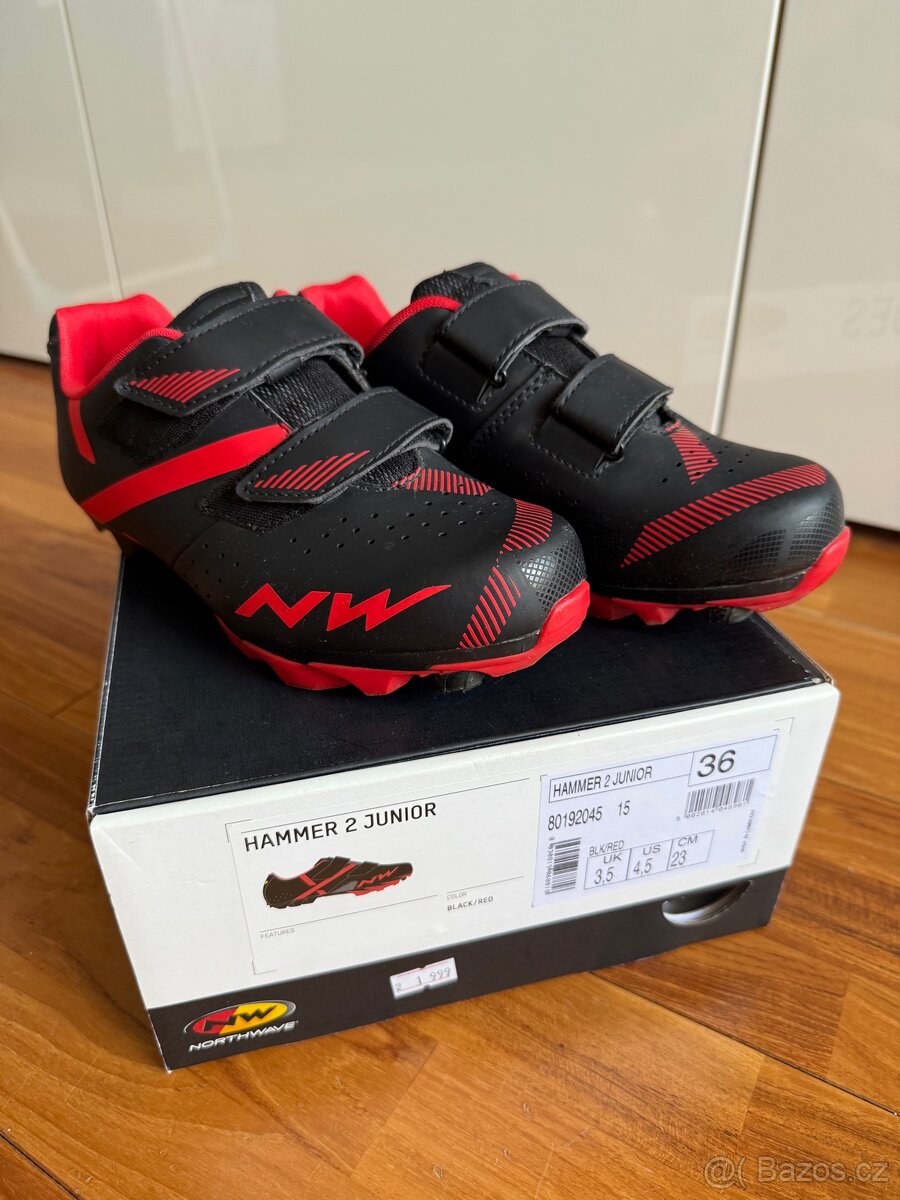 Prodám dětské cyklo tretry Northwave Hammer 2 junior 36