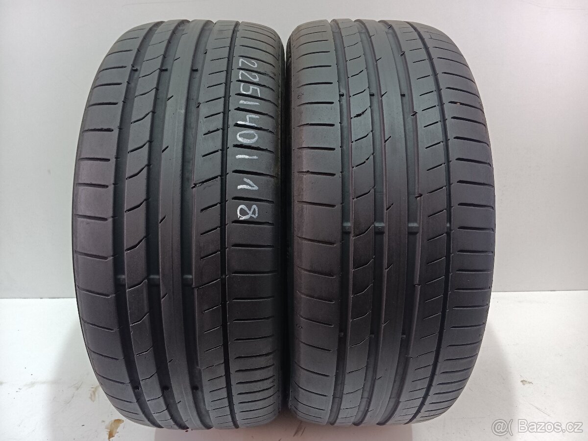 2ks letní pneu 225/40/18 Continental
