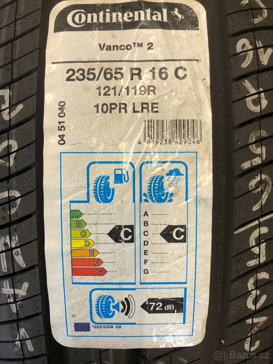 Pneu Continental Vanco 2, 235/65 R16C, 121/119R - 1ks