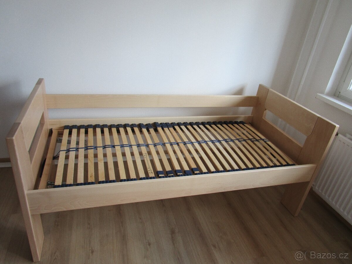 Bukové jednolůžko 90x200