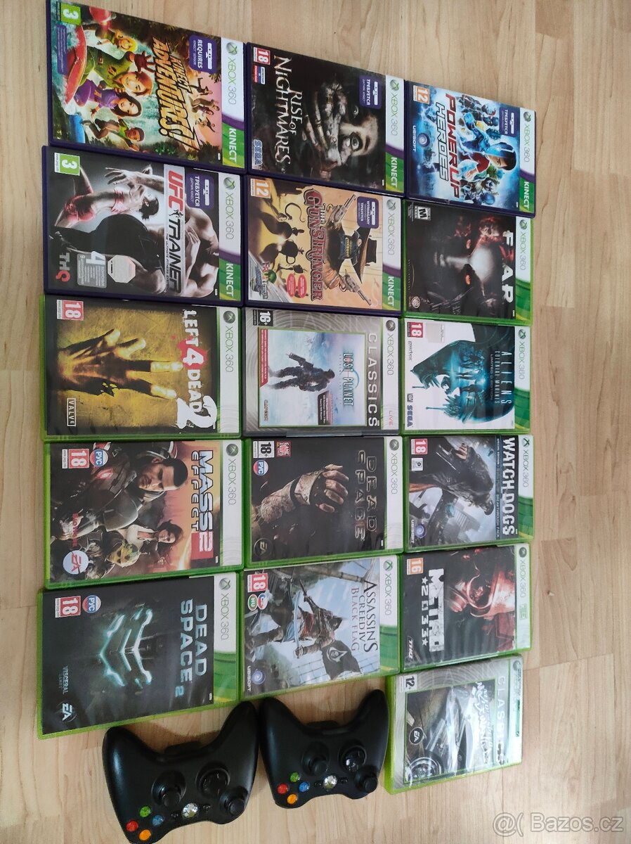 Prodej Xbox 360 s hrami a senzor Kinect