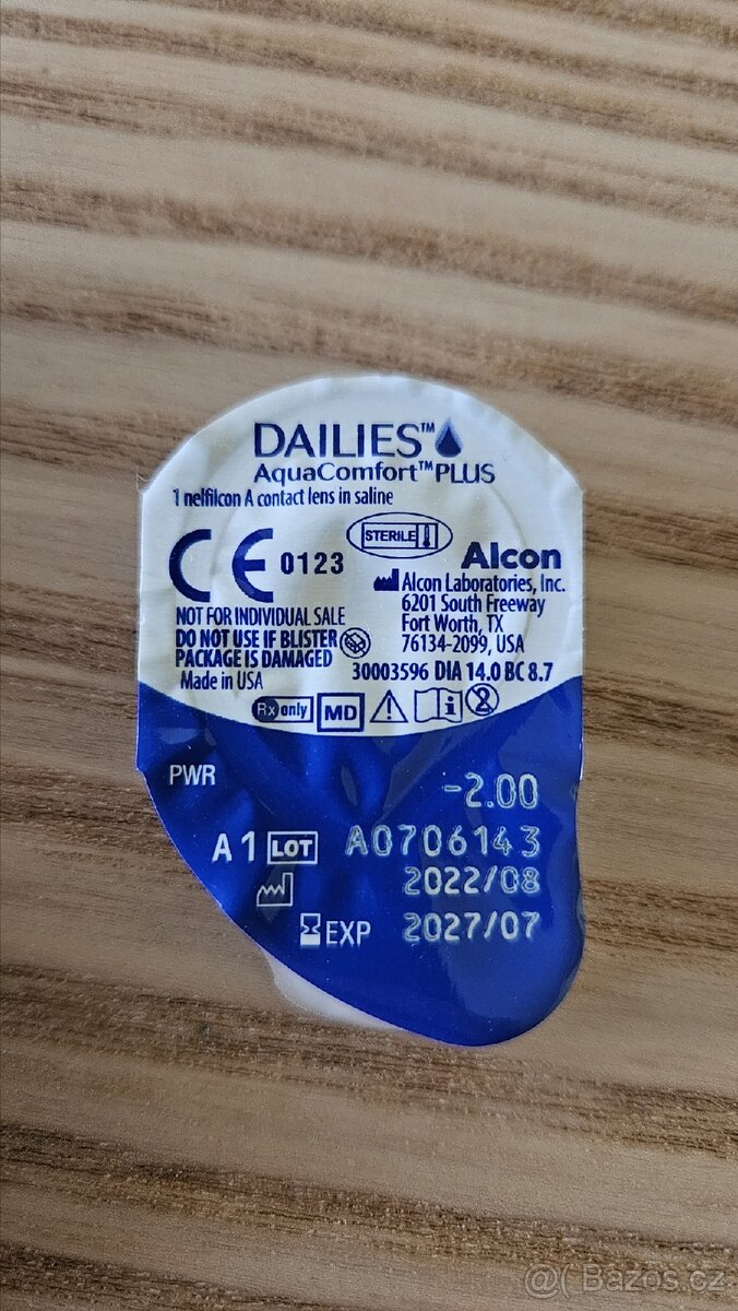 Kontaktní čočky Dailies AquaComfort Plus
