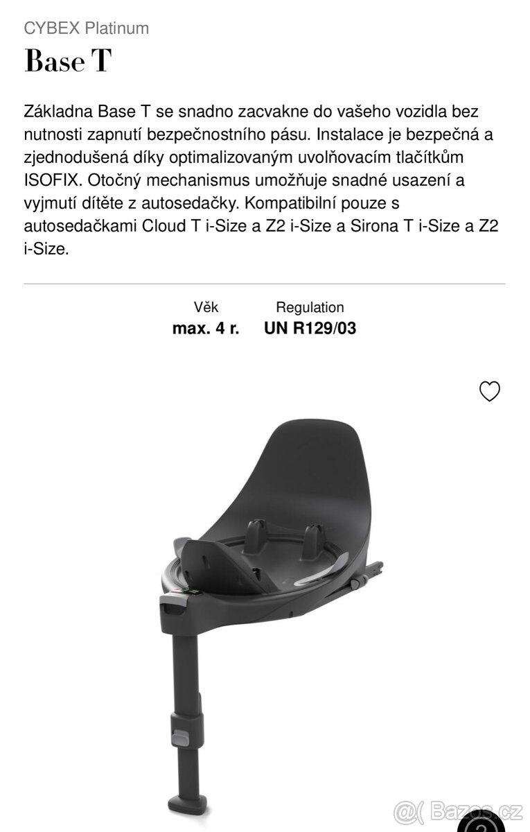KOUPÍM základnu Cybex Base T