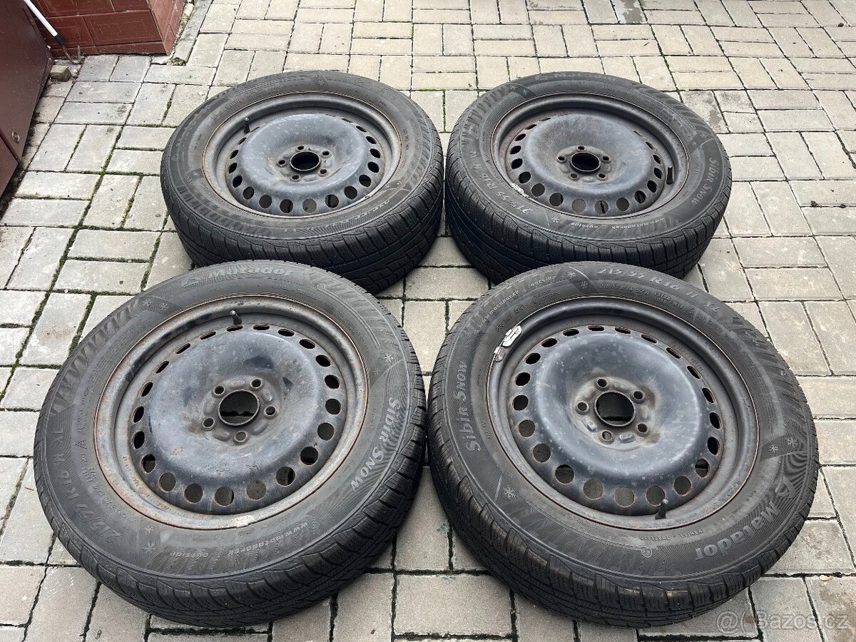 Zimní kola s disky 5x108 215/55/R16 vzorek 5.5mm