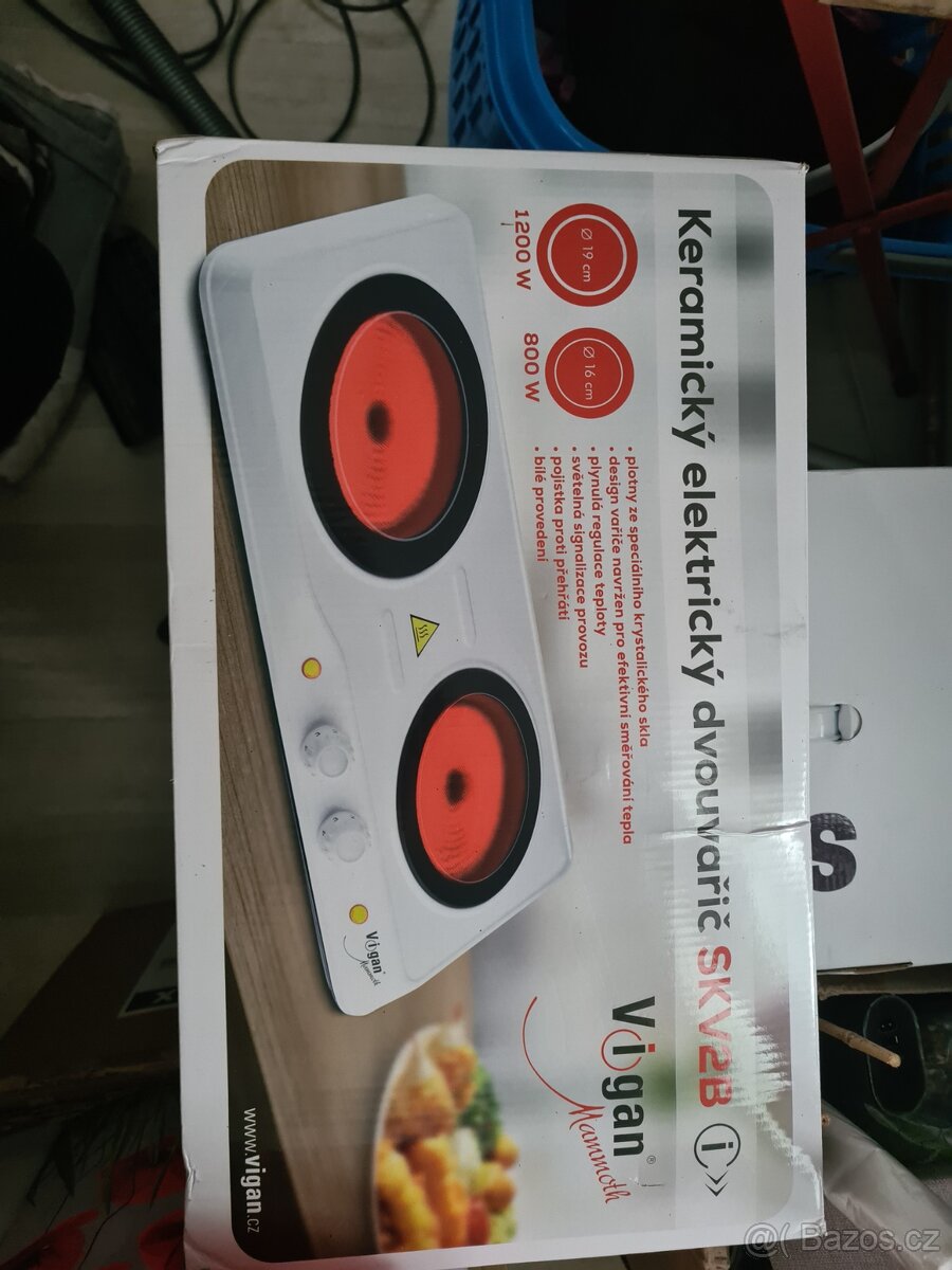 Keramický elektricky dvouvaric zn.Vigan