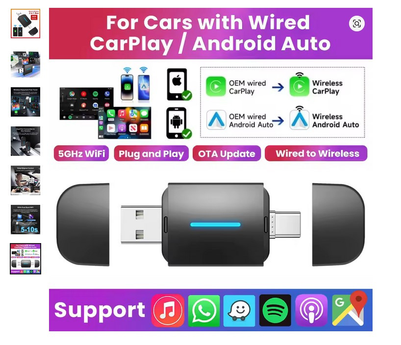 bezdrátové Android Auto / Apple CarPlay