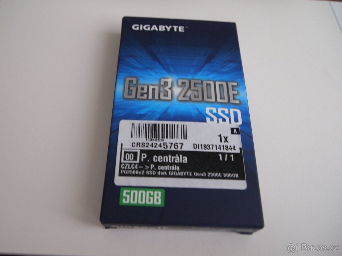 ssd disk M2 GIGABYTE 2500E - 500GB - NOVÝ_záruka