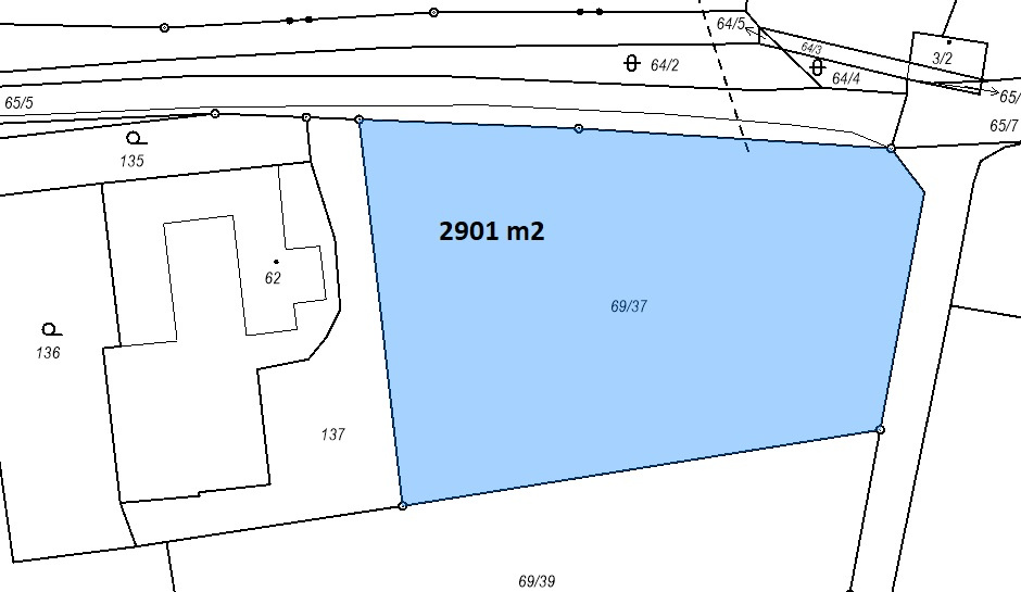 Střeziměřice - stavební pozemek 2901 m2