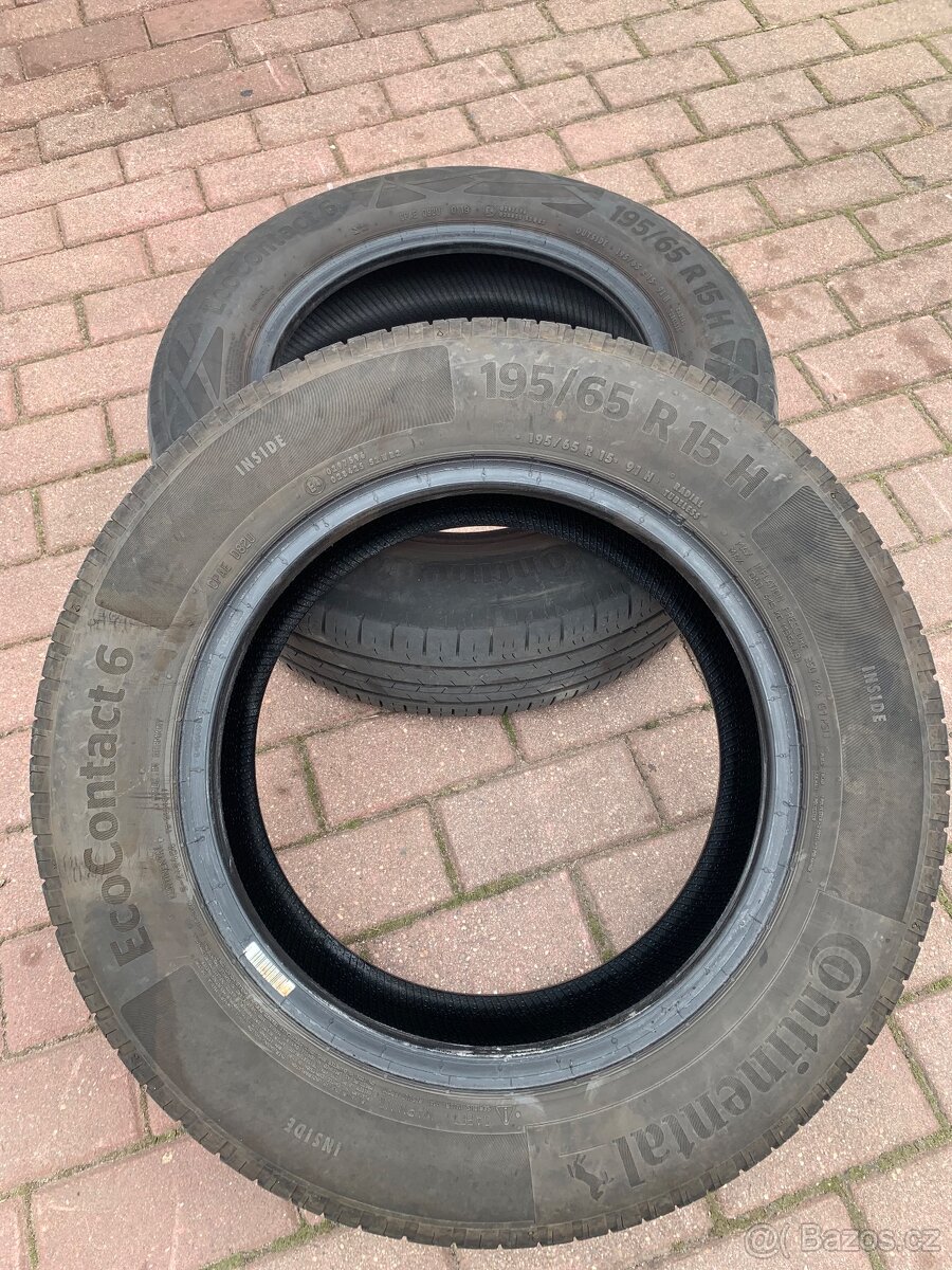 Prodám letní pneu 195/65 R15 Continental