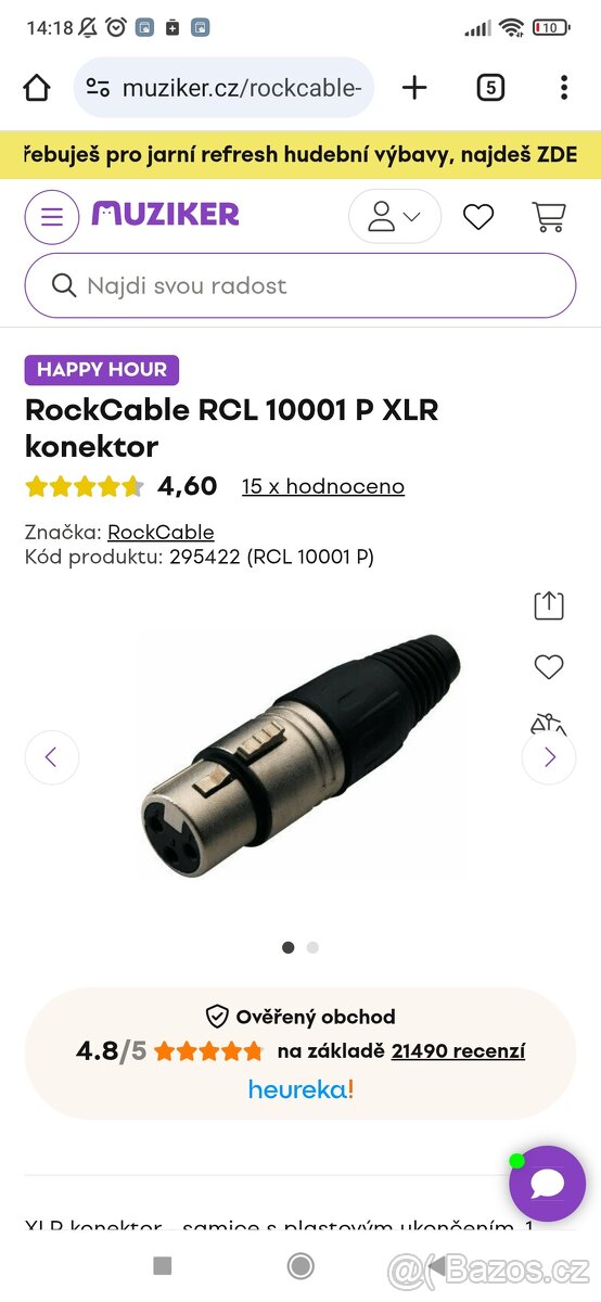 PROEL Konektor RCL/XLR