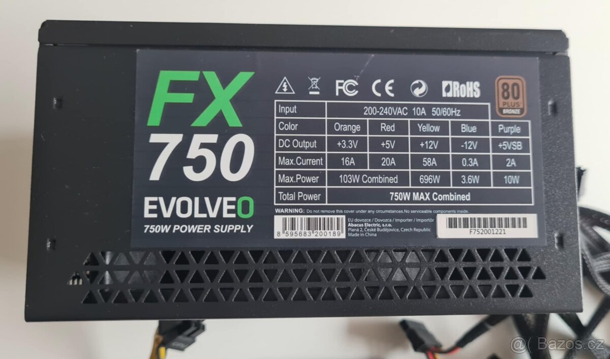 Zdroj EVOLVEO FX750 80Plus Bronze