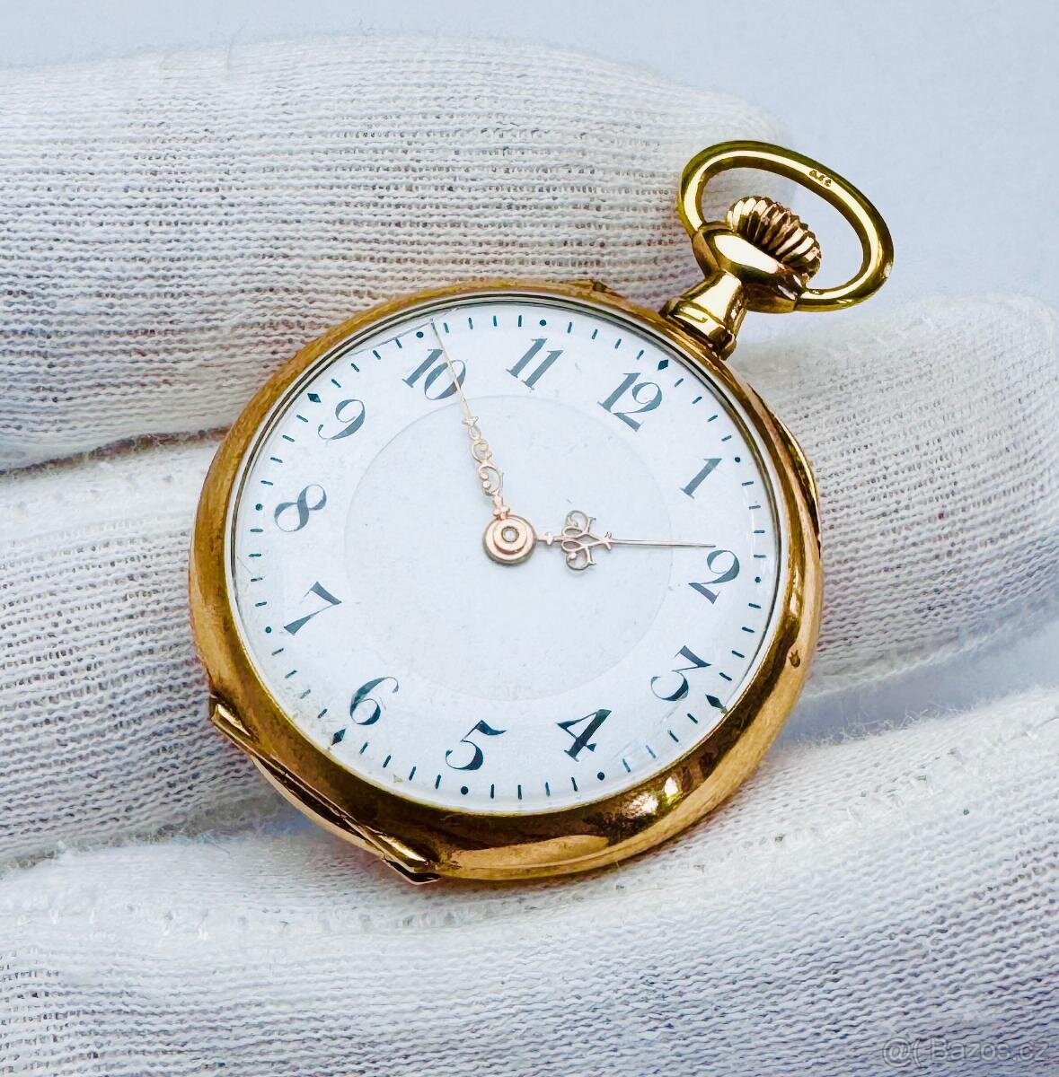 14K ZLATÉ ART DECO KAPESNÍ HODINKY - JEPTIŠKY - FUNKČNÍ