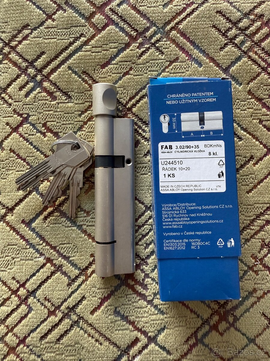 Vložka FAB 90/35 s knoflíkem