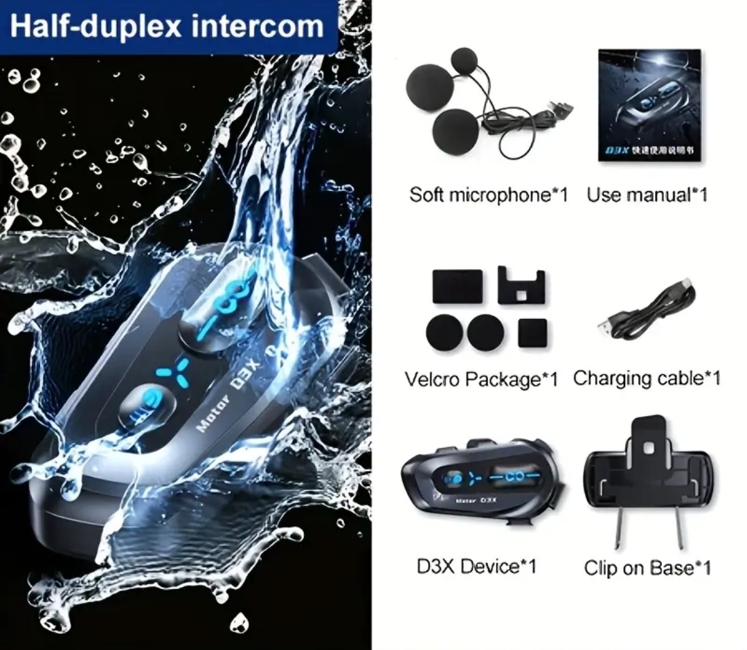 Headset s komunikátorem D3X bluetooth