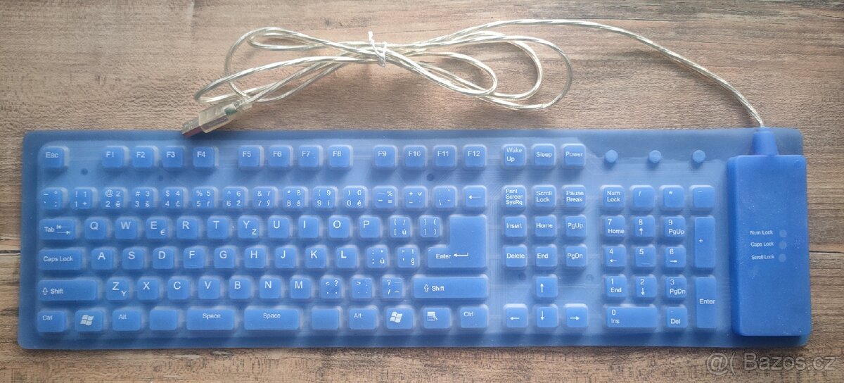 Silikonová klávesnice USB česká vodědolná