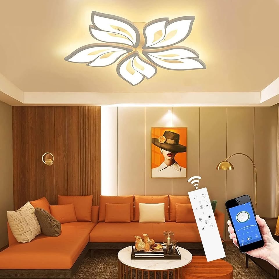 Nové LED stropní svítidlo stmívatelné - 5 listů