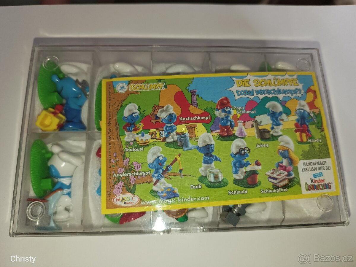 Kinder surprise Šmoulové kompletní sada v boxu