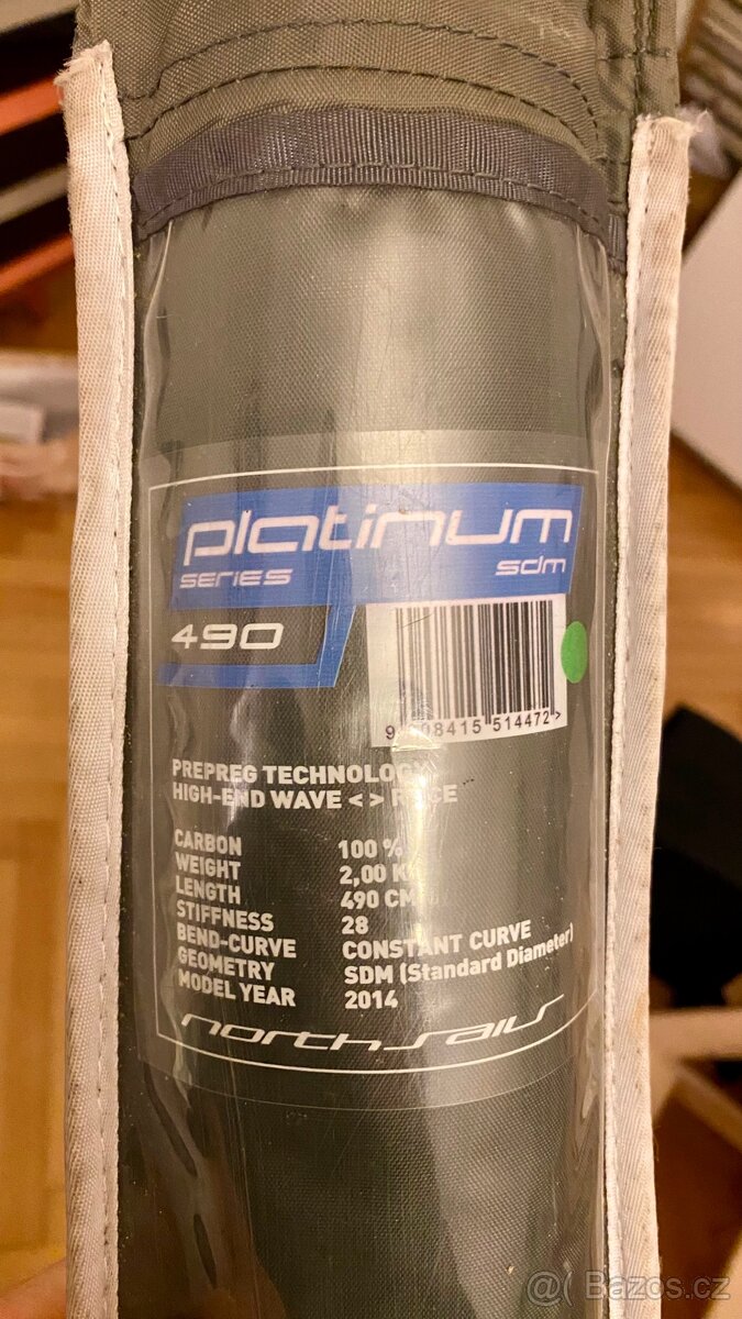 Windsurf Stěźeň North Sails / Duotone Platinum 490 SDM