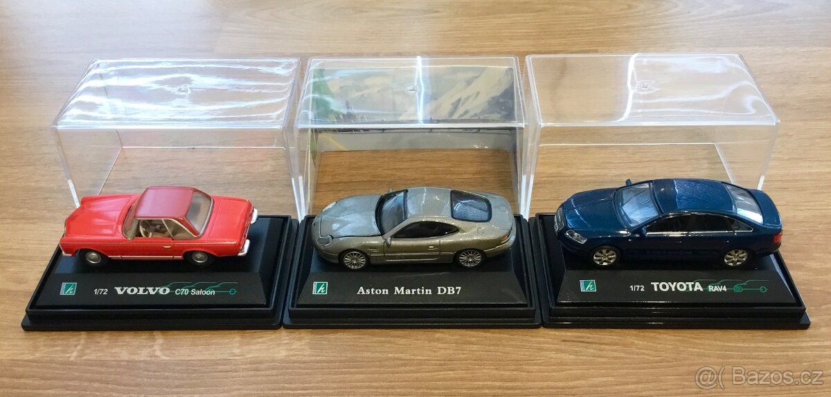 Modely aut 1:72 Cararama Mercedes Benz, Aston Martin, Audi