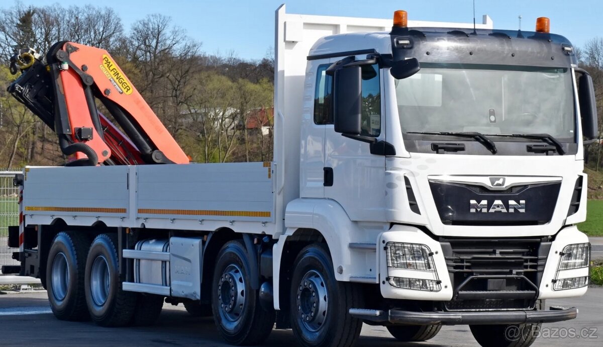 MAN TGS 35.500 - 8x4 - Valník + HR-PALFINGER PK 22002-EH C