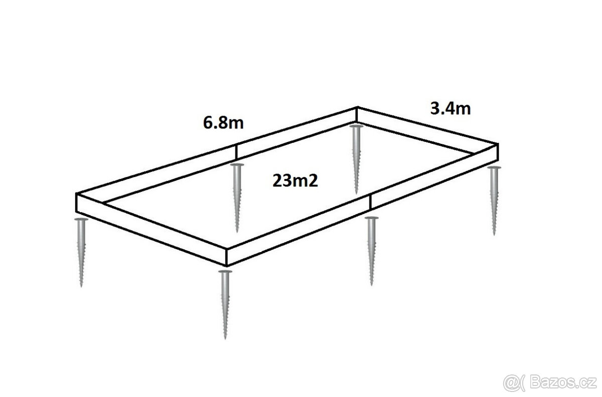Profily, rám Tiny house 6.8x3.4m.
