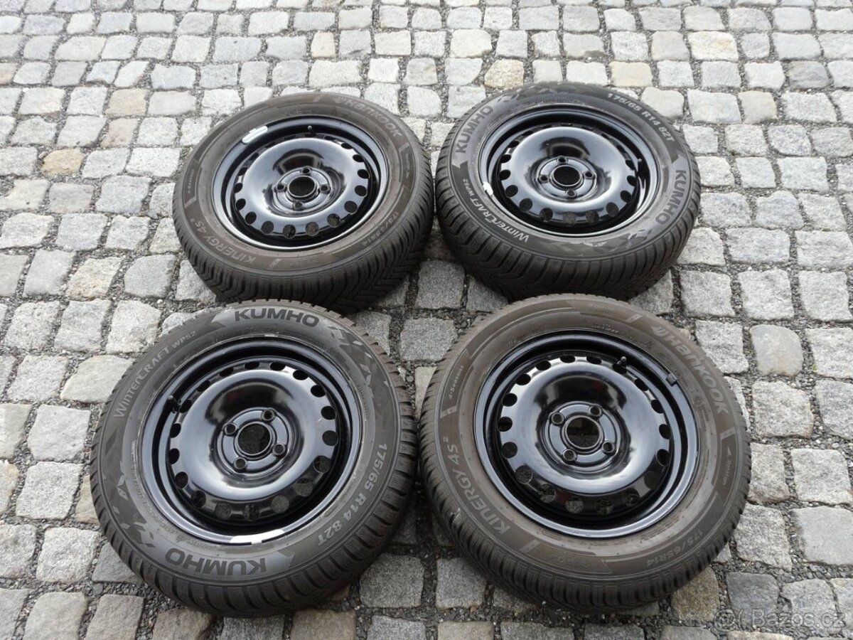 ZIMNÍ PNEU + DISKY ŠKODA 14" SEAT VW 175/65R14