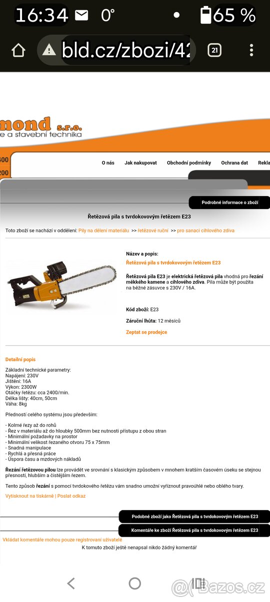 Podřezávaci pila na zdivo