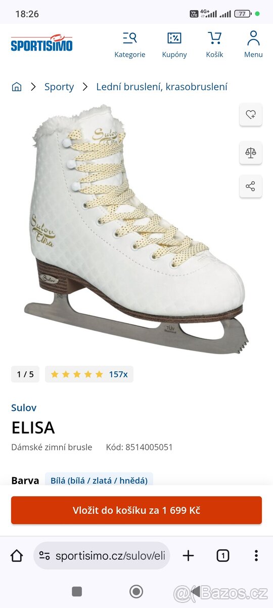 Dámské brusle velikost 41