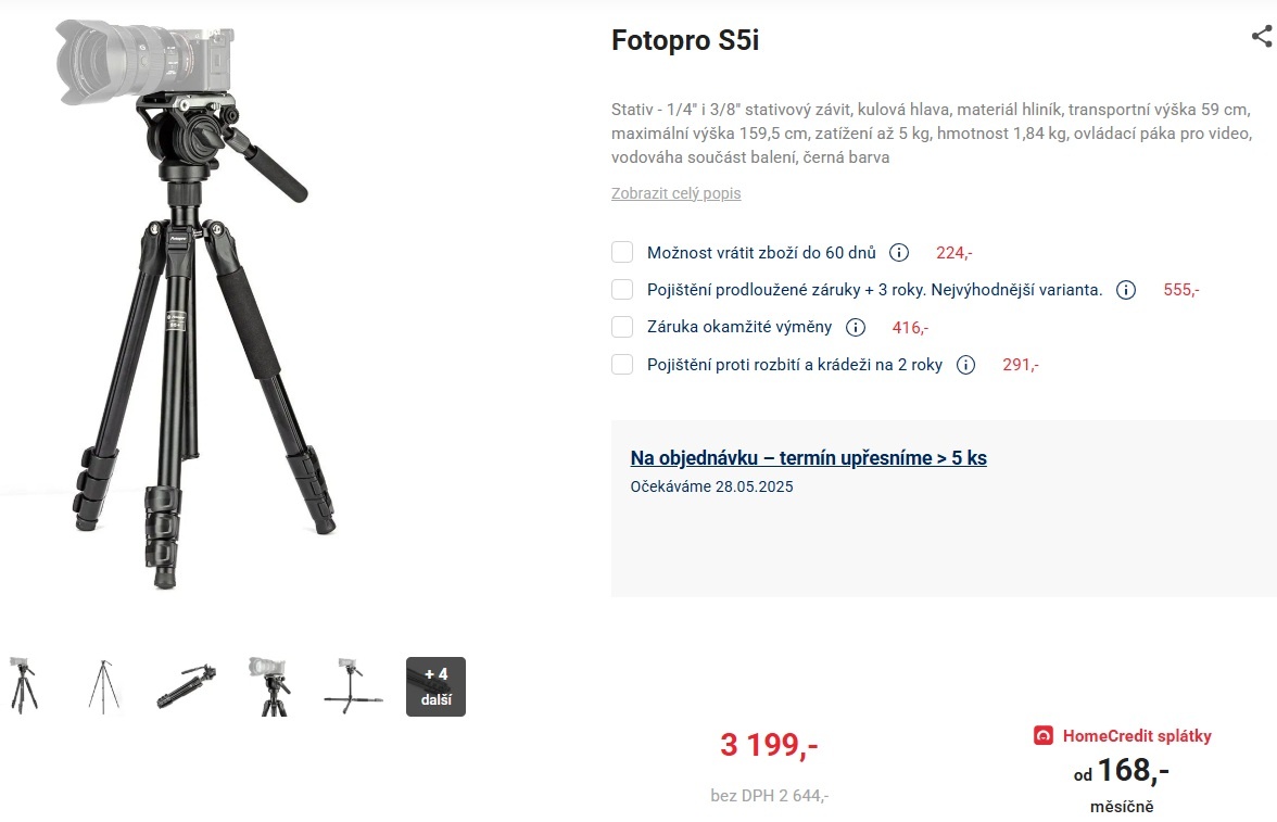Stativ Fotopro S5i
