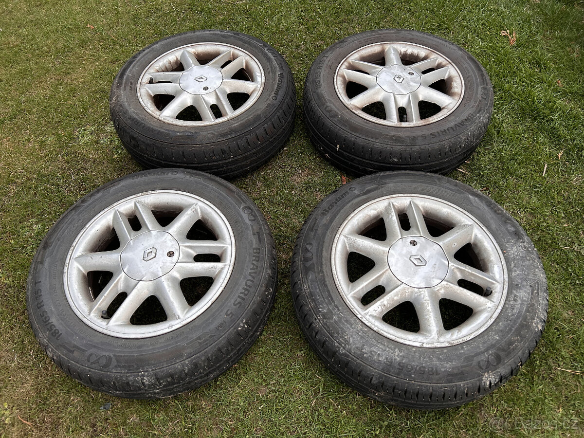 Alu kola 186/65xR15T s let. pneu Bravuris 5