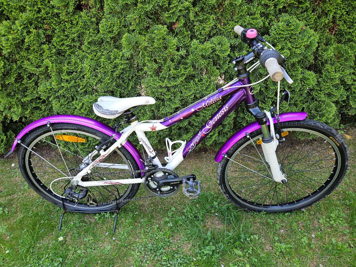 24" dívčí horské hliníkové kolo GENESIS, rám 14" od 125 cm
