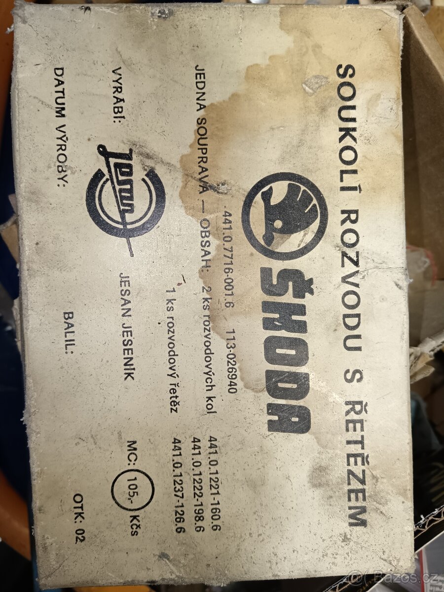 Soukolí rozvodu s řetězem Škoda 1000MB,100,120, Favorit, Fel
