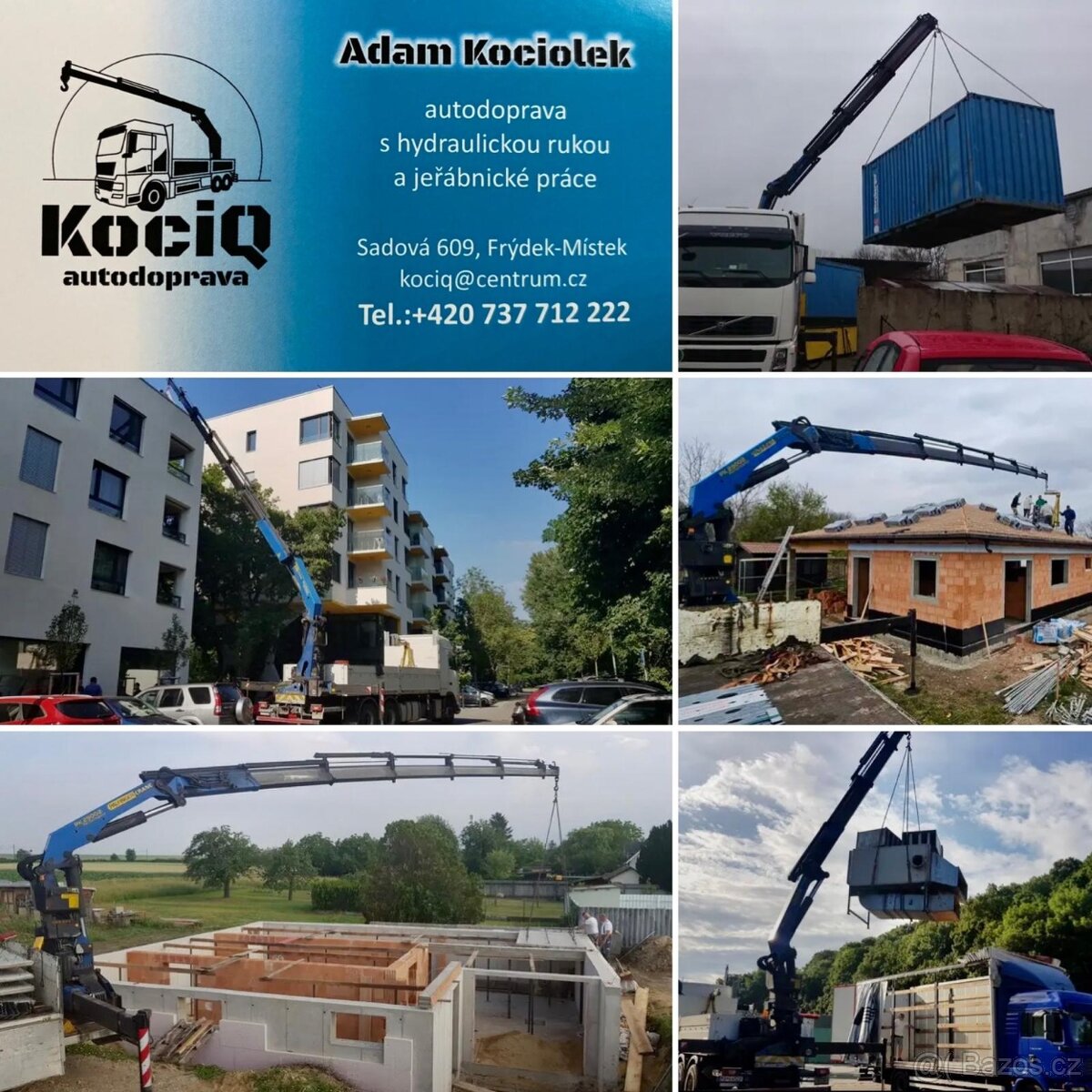 Auto s hydraulickou rukou