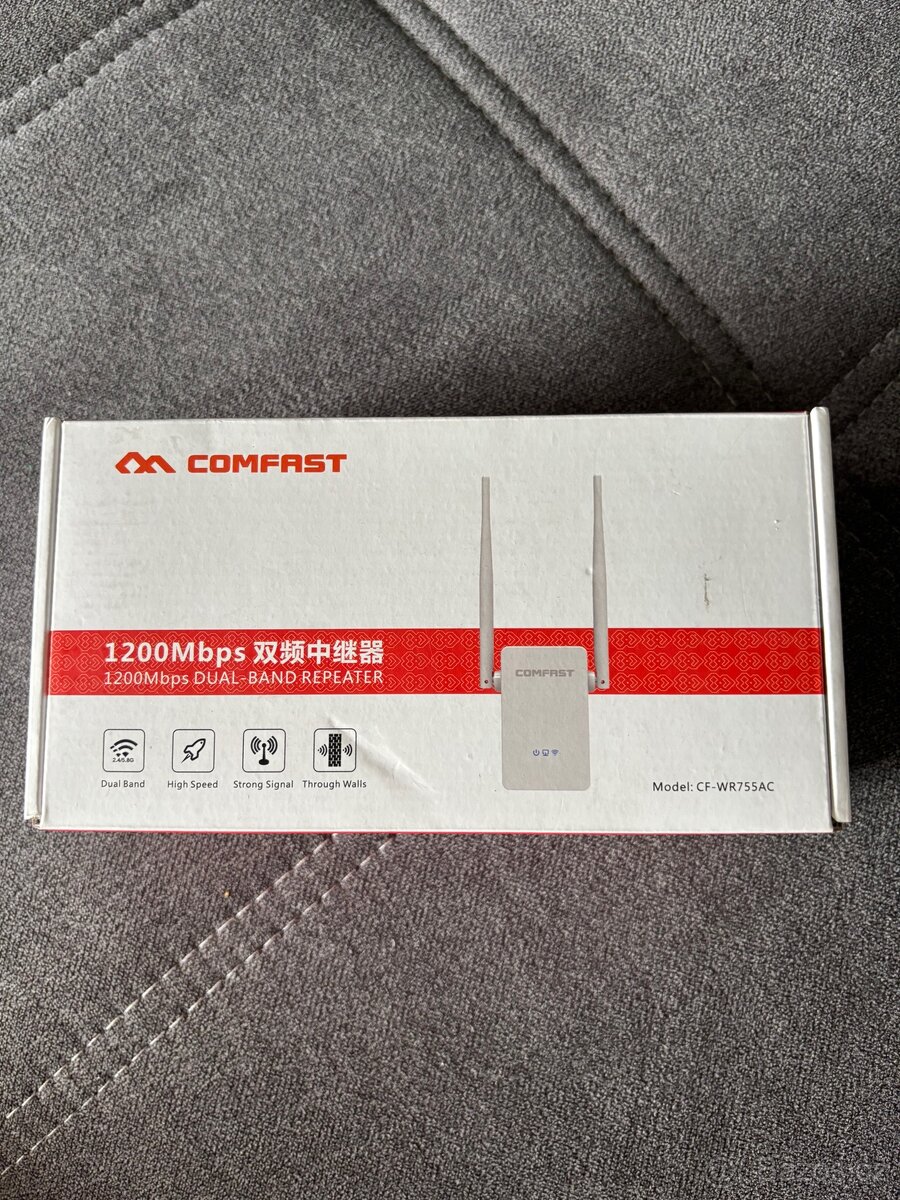 Wi-Fi opakovač COMFAST CF-WR755AC (1200 Mbps, dual-band)