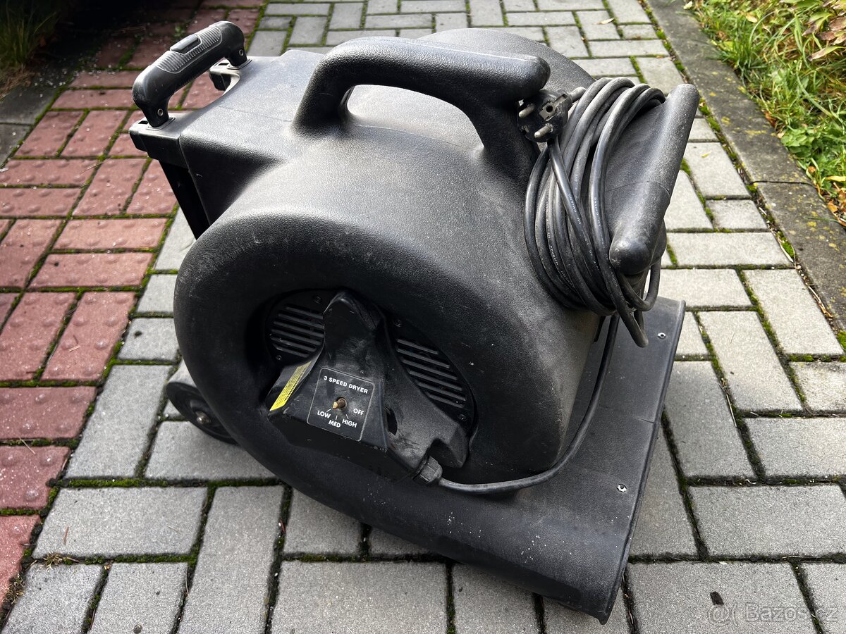Radiální ventilátor - vysoušeč podlah, chlazení, vysoušení