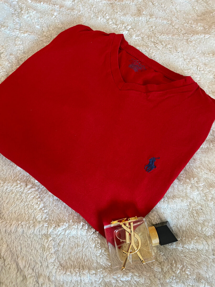 Červené stylové tričko Ralph Lauren - L