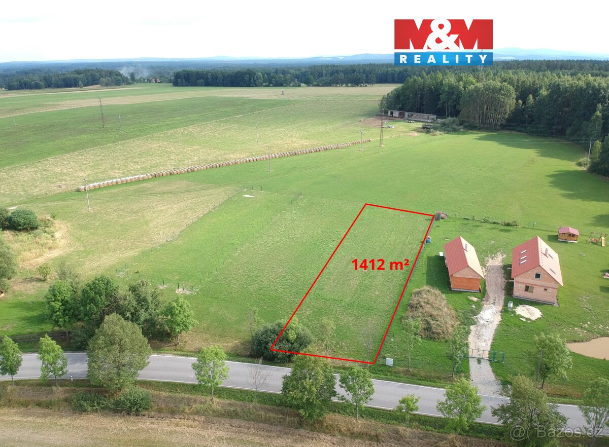 Prodej pozemku k bydlení, 1412 m², Suchdol nad Lužnicí
