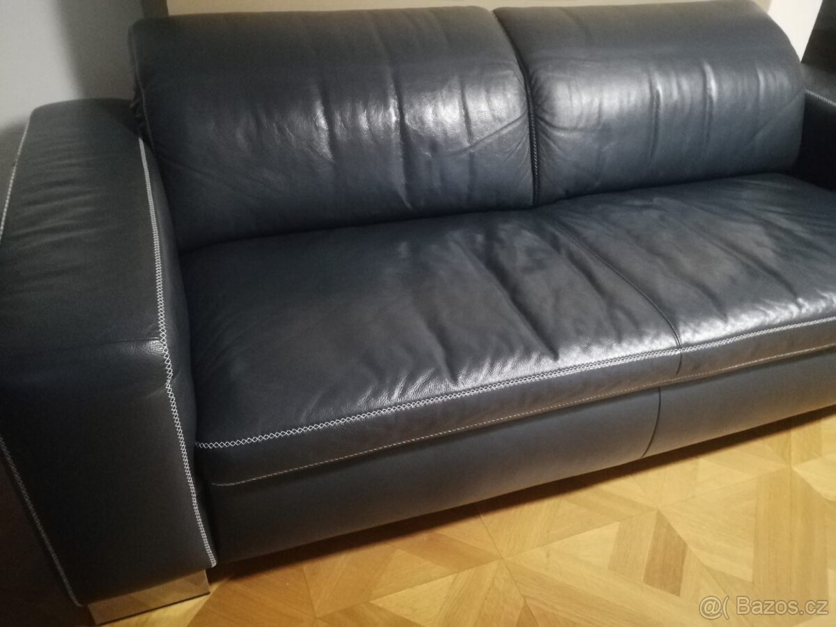 Luxusní kožená sedačka LAKE (pravá kůže) – elektrický výsuv.