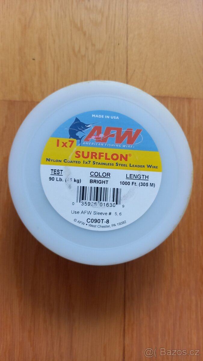 Lanko rybářské nerez ocel potažené nylonem Surflon
