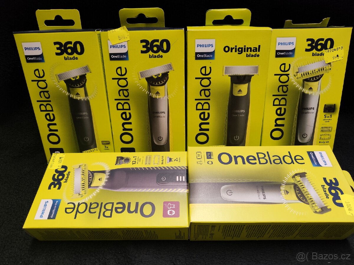Philips OneBlade různé druhy