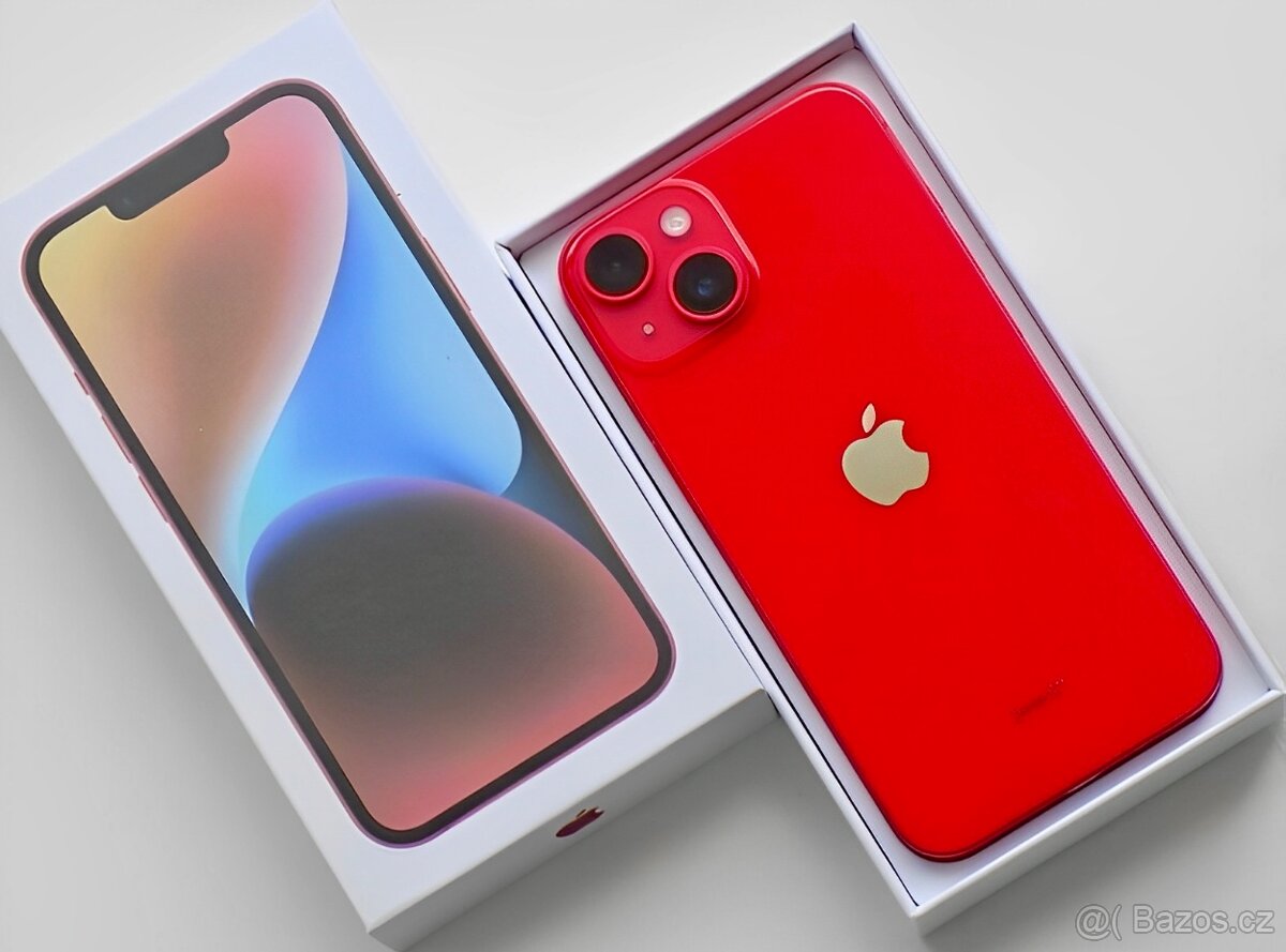 iPhone 14 Red BATERIE 100% TOP