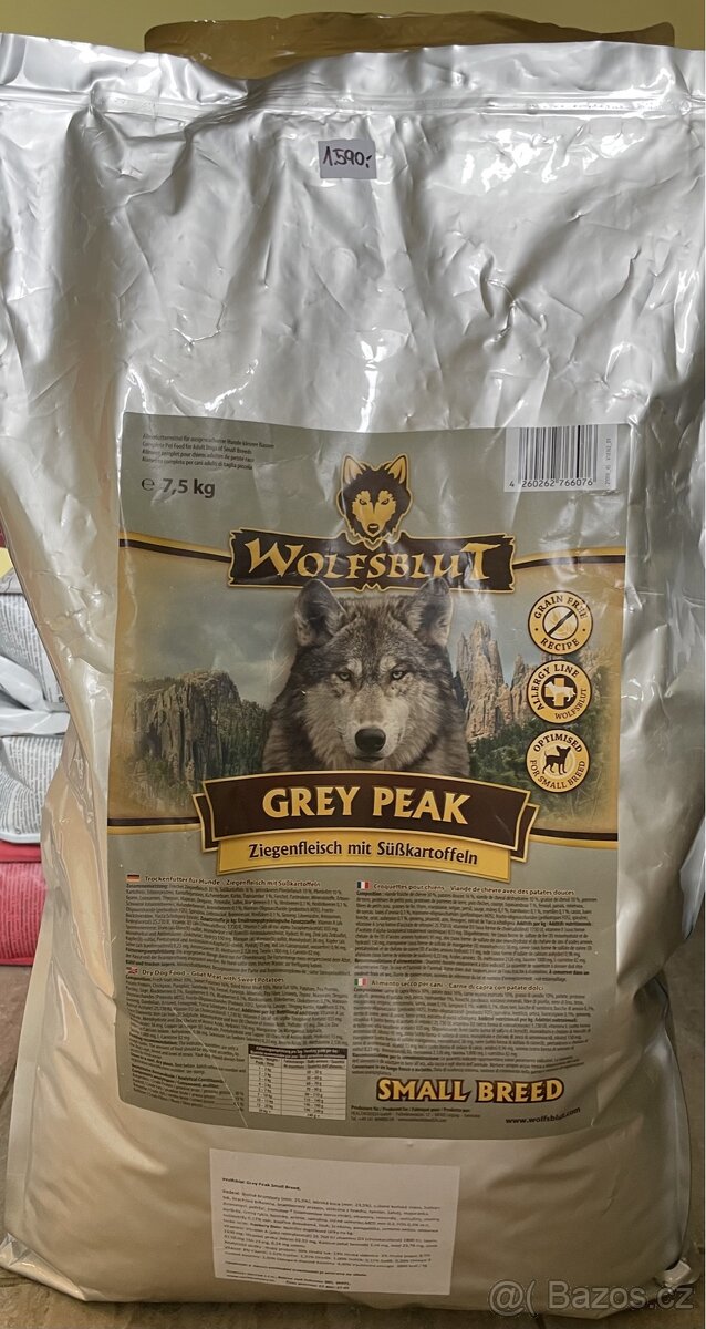 Wolfsblut Grey Peak Small Breed 7,5kg - koza s batáty