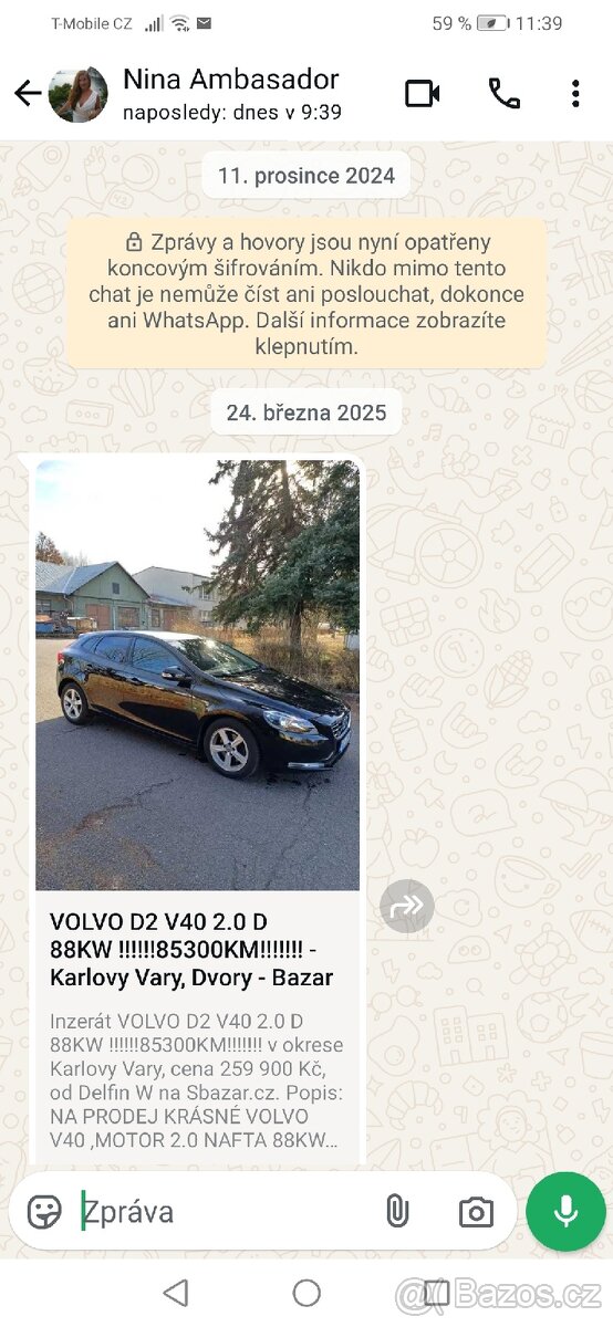 Prodám automobil Volvo V40