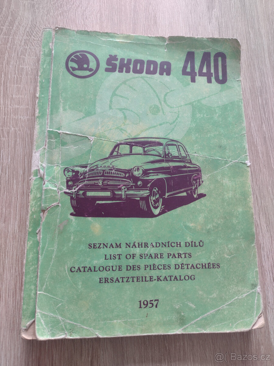 ŠKODA 440, SEZNAM ND A NÁVOD K OBSLUZE, 1957
