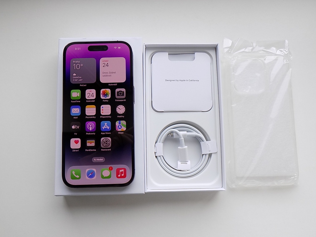 APPLE iPhone 14 Pro 256GB Deep Purple - ZÁRUKA -100% BATERIE