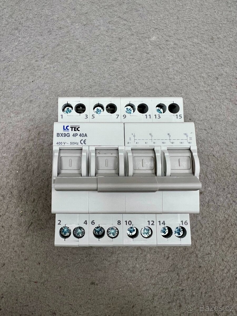 LC TEC Přepínač sítí 1-0-2 BX9G 40A 4P