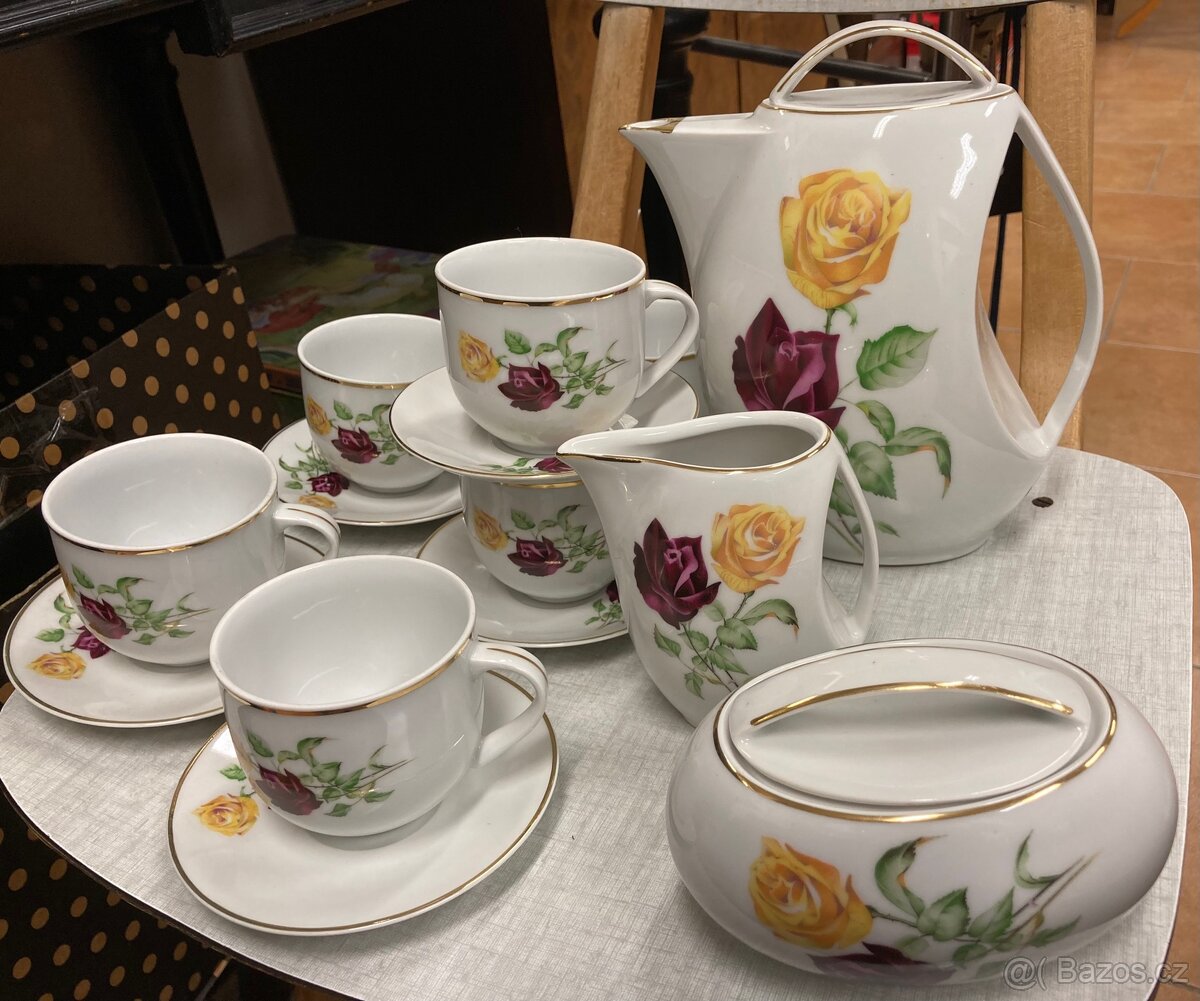 Porcelanova souprava na caj kavu zn.Por-ker