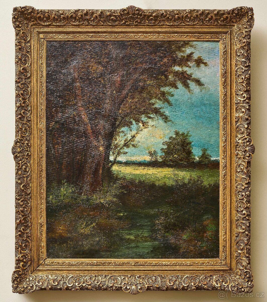 Výhled do krajiny. Sign. 92 X 77 cm