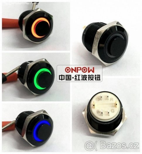 Prosvětlené tlačítko RGB