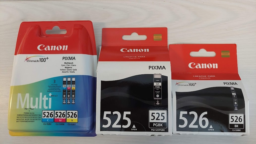 Canon PIXMA inkoustové náplně 525, 526